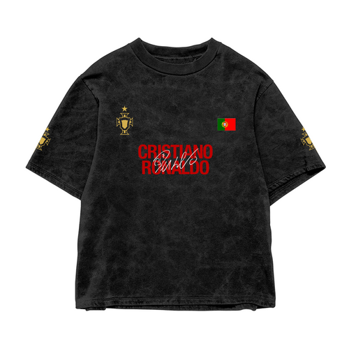 CR7 Acid Wash Oversized Tee