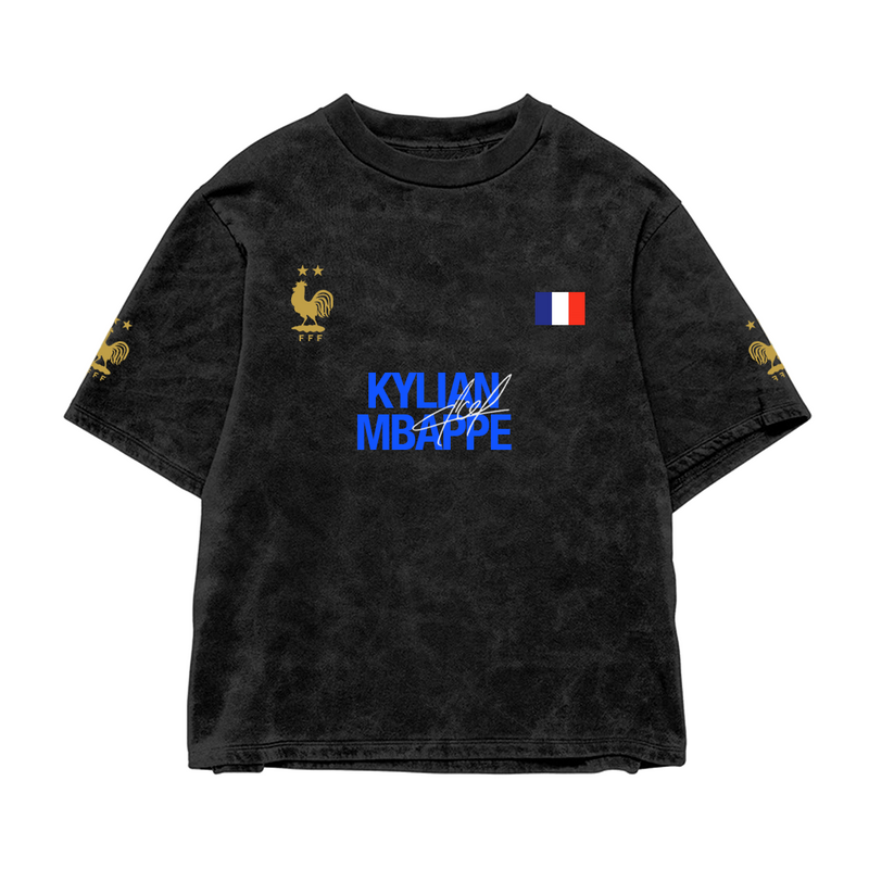 Mbappé Elite Acid Wash Oversized Tee