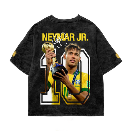 Brazil Icon Acid Wash Oversized Tee