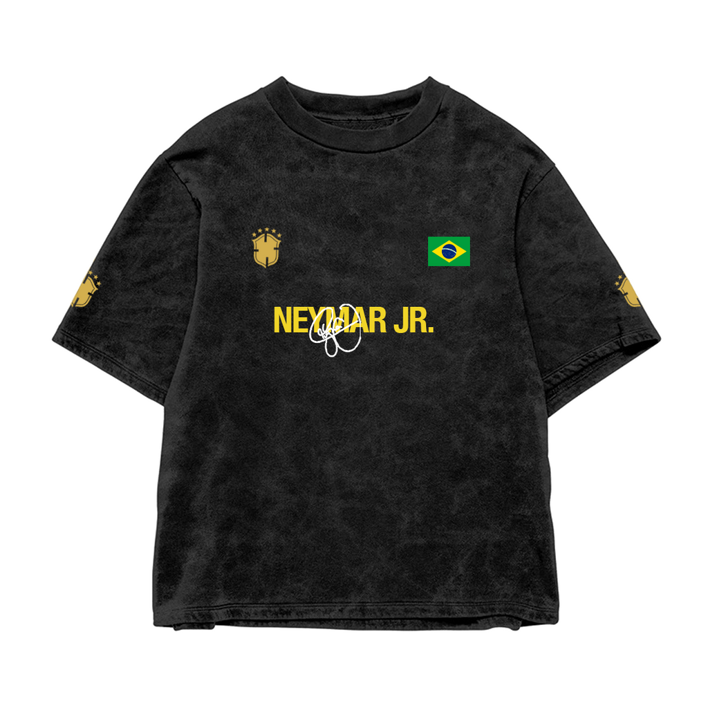 Brazil Icon Acid Wash Oversized Tee